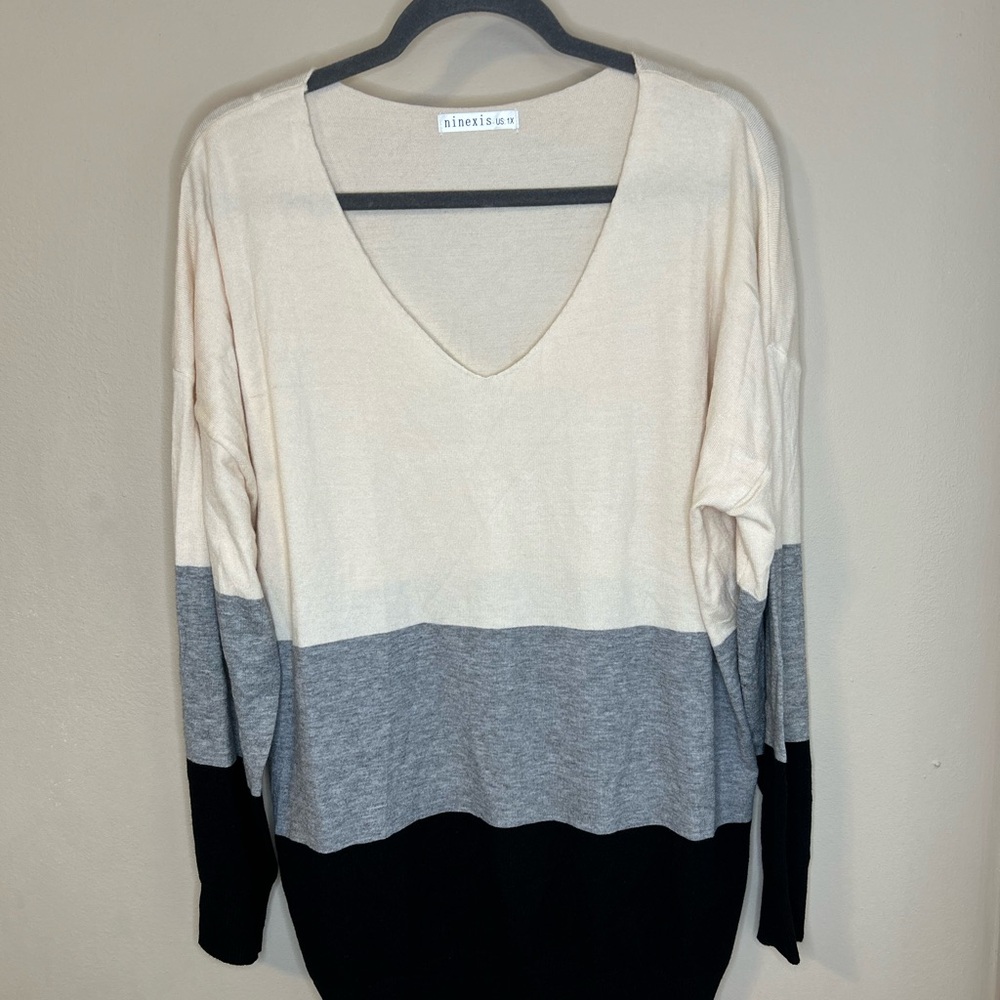 Color block sweater